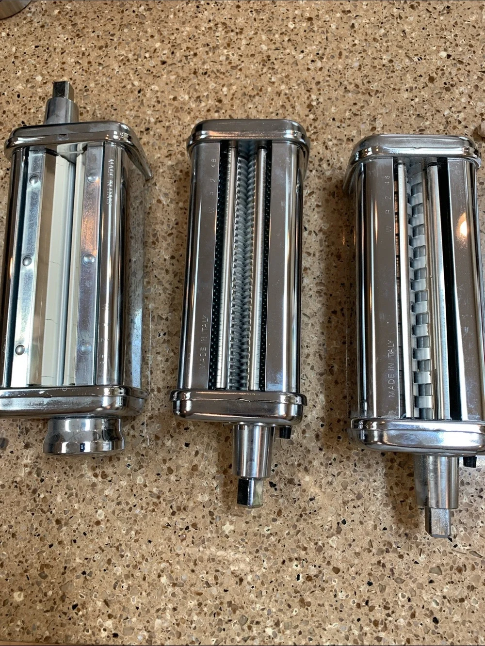 KitchenAid Chrome Pasta Roller and Cutter Set with Brush and Manual